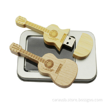 CaraUSB Custom wood guitar usb flash disk custom 8GB USB bamboo maple walnut violin music industry gift